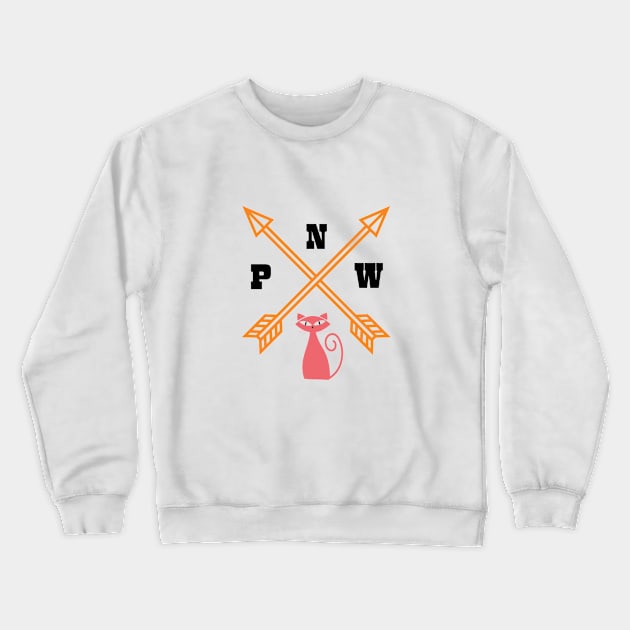 PNW CATS Crewneck Sweatshirt by Maggie Cat Lady Jacques